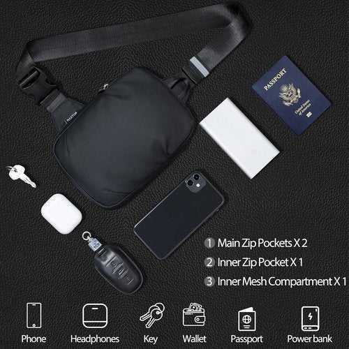 MAXTOP Small Sling Bag - Water Resistant Crossbody Chest Bag for Travel, Sports & Work