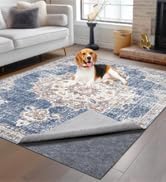 Non-Slip Rug Pads 1/4” Thick, 3x5Ft Waterproof Rugs Non Skid Rug Pad for All Floors and Finishes Durable Hardwood Floor Protective Felt Keeps Rugs in Place, Safe and Secure