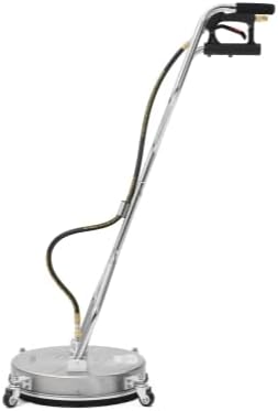 20 in. Pressure Washer Surface Cleaner in Stainless Steel w/Handles & Wheels, 4350 Max PSI, 3/8" Connector & 2 Adapters Ideal for Driveways, Sidewalks, Patios, Decks