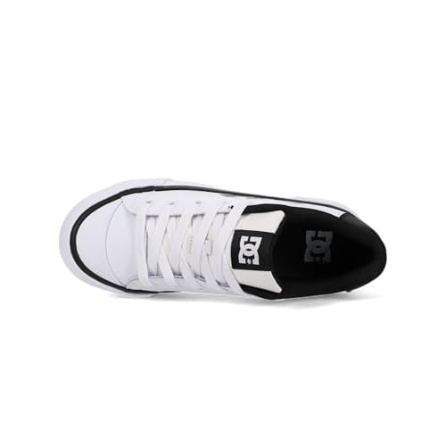 DC Women's Chelsea Platform Sneaker, White/Black, 8.5