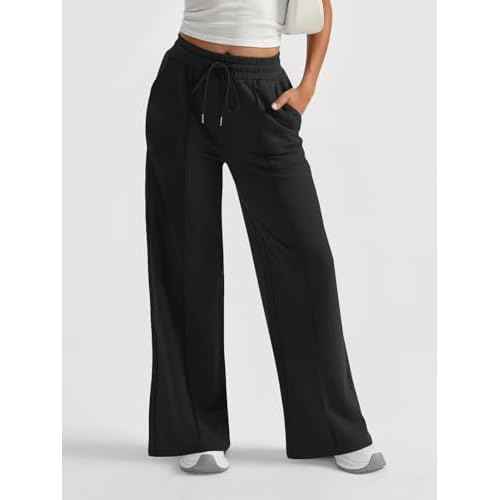 AUTOMET Womens Wide Leg Sweatpants Baggy Lounge Travel Pants Fall Fashion Outfits 2025 Winter Clothes Joggers