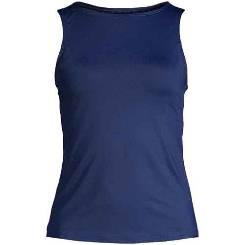 Lands' End Women's High Neck UPF 50 Modest Tankini Top Swimsuit