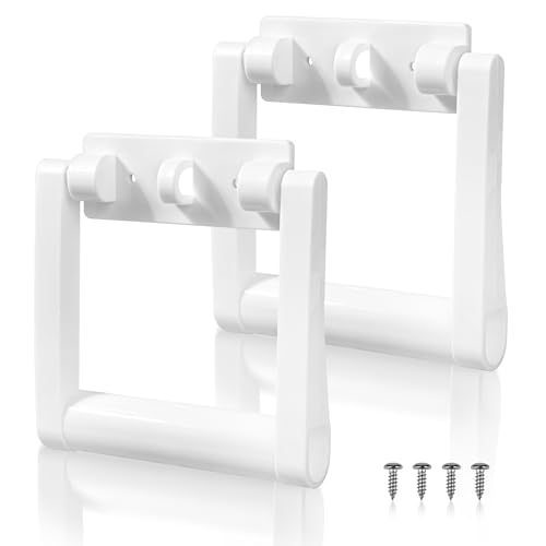 2 Pcs Plastic Cooler Handle Replacement for 25-72 Quart Coolers, Replacement Cooler Handle Parts Includes Screws, White