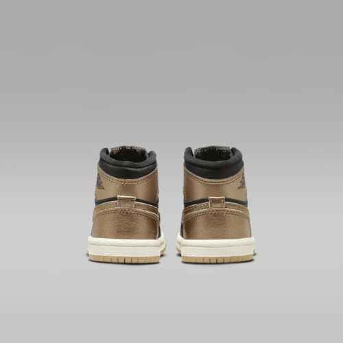 Jordan Toddler's 1 Retro High OG Black/Metallic Gold-Sail (FD1413 071)