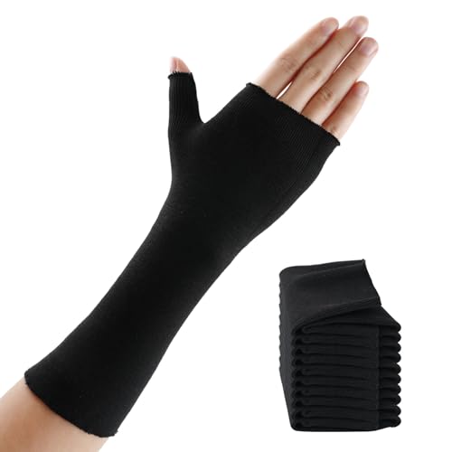 Hand Socks for Splint(Pack of 10),Tubular Stockinette Tubing for Arm,Elastic Arm Cast Cover Cotton Sleeve for Under Cast Wrap,Wrist Brace Liner,Gauze Sleeve for Men and Women (Medium,Firm Version)