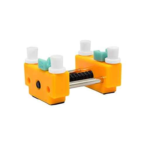 Teak Tuning Fingerboard Complete Builder Vise Tool - for Easy Truck Mounting & Tuning Adjustments - Zen Yellow Colorway