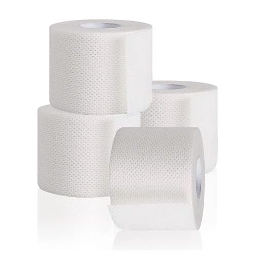 Premium Soft Cloth Easy to Tear Adhesive Tape 2 inch x 10 Yards for First Aid, Breathable Cloth Surgical Tape (Pack of 4)