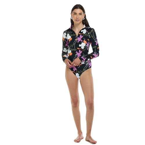 Body Glove Women's Standard Raelynn Long Sleeve Crop Top Rashguard