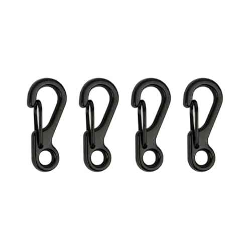 Stainless steelMini SF Carabiner Clips Tiny Spring Snap Hook Keychain Clasps EDC Small Hanging Buckle for Backpack Camping Bottle Using Accessories Paracord Tactical Survival Gear£¨4-PCS £©