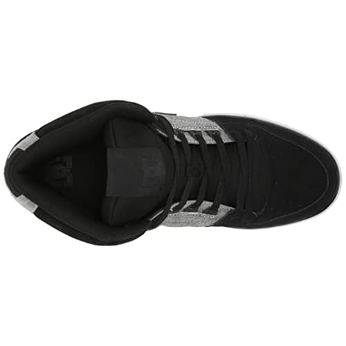 DC Men's Pure High Top Wc Skate Shoes Casual Sneakers, Black/Battleship/Armor, 7.5