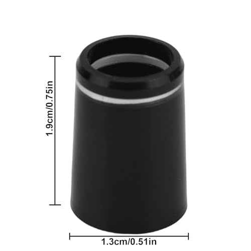 10pcs 370 Golf Tapered Ferrules, Black Golf Club Shaft Ferrules with Single Silver Ring Golfing Shaft Accessories for All Iron Shafts