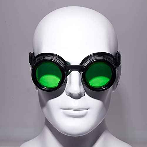 2 Pairs Vintage Steampunk Goggles Glasses Welding Punk Gothic Cosplay Halloween Sunglasses Adventure Goggles with Lenses for Men