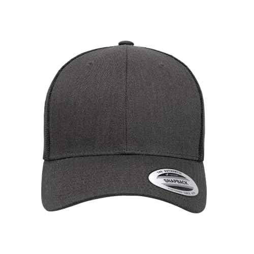 Yupoong Men's YP Classics Retro Trucker Hat, Dark Heather, One Size