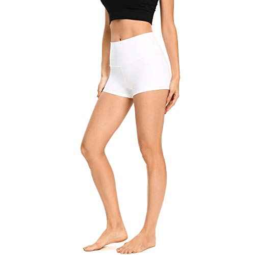 LXNMGO Women's 2"/7" High Waist Yoga Shorts Tummy Control Workout Running Biker Volleyball Shorts for Women with Side Pockets