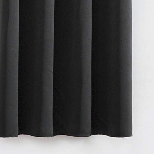 LEMOMO Black Blackout Curtains 52 x 63 Inch Length/Set of 2 Curtain