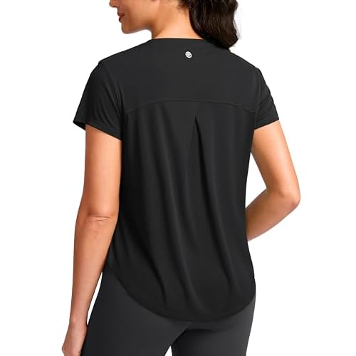 G Gradual Women's Workout Tops Short Sleeve Lightweight Athletic Yoga Running Shirts Loose Fit Quick Dry Gym T-Shirts