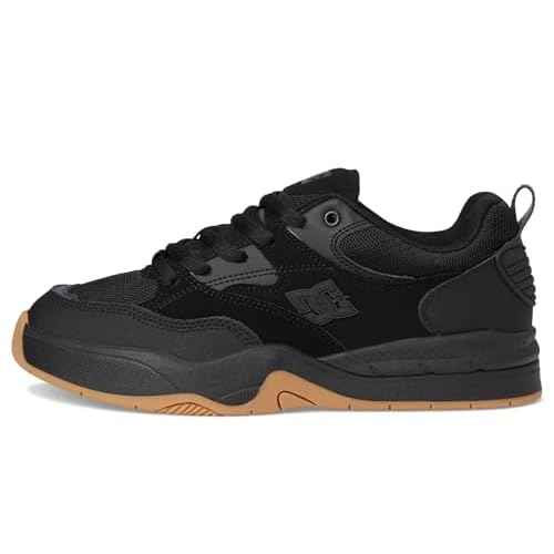 DC Men's Ascend Skate Shoe, Black/Black/Gum, 9