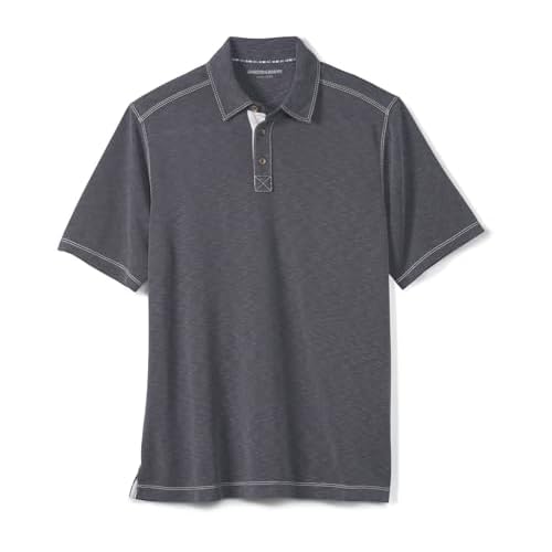 Johnston & Murphy Men¡¯s Vintage Slub Polo, Short Sleeve Collared Shirt for Men