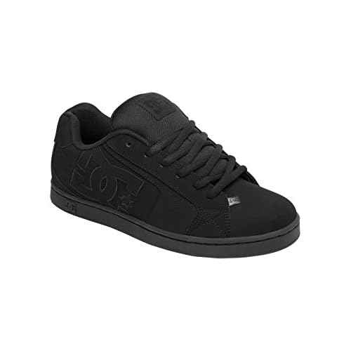 DC mens Net Skate Shoe, Black/Black/Black, 6 US