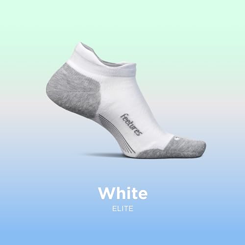 Feetures Elite Max Cushion No Show Tab Ankle Socks - Sport Sock with Targeted Compression