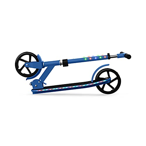 Jetson 2-Wheel Kick Scooter, Sturdy Wide Deck, Height Adjustable Handlebar, Rear Brake, Easy-Folding Mechanism, 8 inch wheels