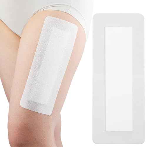 Breathable Waterproof Adhesive Island Dressing for Knee/Hip Replacement Wound Incisions Bandages Bordered Gauze 4"X10" with 2"x8" Non Stick Pad No More Wounds Sticking Pack of 10