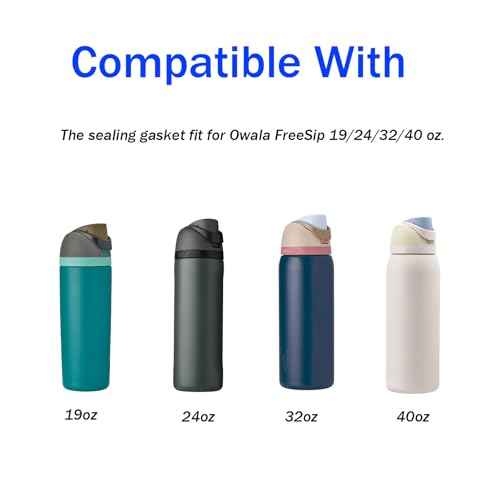 6 Pcs Bottle O Seal Ring Replacement Compatible with Owala FreeSip, Rubber Lid Gasket Replacement Bottle Accessories for Owala, Silicone Lid Seal O Ring Sealing Gaskets Replacement Parts for Owala