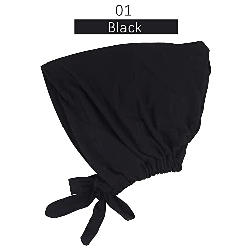 Faticinfa Under Scarf Hijab Cap With Tie-Back Closure Jersey Inner Cap With Rope Bonnet for Muslim Women