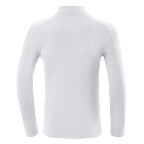 Blueleaf Youth Boys' Thermal Compression Shirt Mock Neck Long Sleeve Fleece Lined Base Layer Football Baseball Undershirt