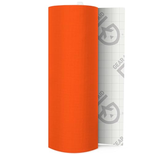 GEAR AID Tenacious Tape 3¡±x20¡± Micro-Ripstop Outdoor Fabric and Vinyl Gear Repair Tape, Quickly Fix Holes and Rips in Puffy Jackets, Rain and Snow Gear, Tents, Sleeping Bag and More, Orange, 1 Pack