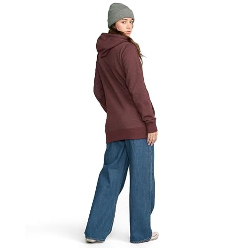 Volcom Women's Tower Long Fit Sweatshirt ? Drawstring Hood Ribbed Cuffs & Hem