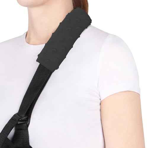 2Pcs Strap Cushion for Arm Sling - Sling Cushion for Arm Suitable for 1.5 Inches Wide, Universal Cushions Designed to Relieve Shoulder Pressure Caused By Slings,Black