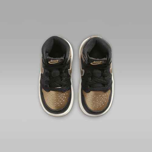 Jordan Toddler's 1 Retro High OG Black/Metallic Gold-Sail (FD1413 071)