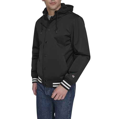 Champion mens Champion Men's Lightweight Varsity Jacket With Jersey Hood