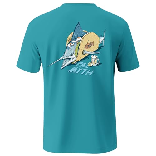 Palmyth Fishing Shirts for Men Short Sleeve UPF 50+ Sun Protection UV T-Shirt Tee