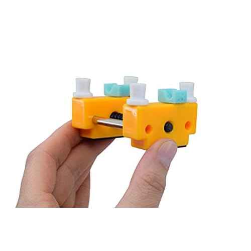 Teak Tuning Fingerboard Complete Builder Vise Tool - for Easy Truck Mounting & Tuning Adjustments - Zen Yellow Colorway