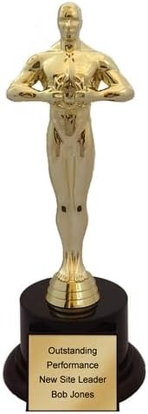 Achievement Gold Toned Award Trophy - Customizable 10.625" for Ceremonies & Celebrations