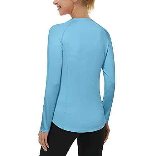 Roadbox Women's Long Sleeve UV Sun Shirts UPF 50+ Workout Swim Rash Guard Tops