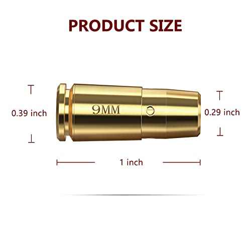 EZshoot Bore Sight Laser 9mm/ 223 5.56mm/ 30-06/25-06/270 /300BLK 7.62x35mm/ 6.5CM/ 12 Gauge Cal Red Laser Boresighter with Extra Batteries