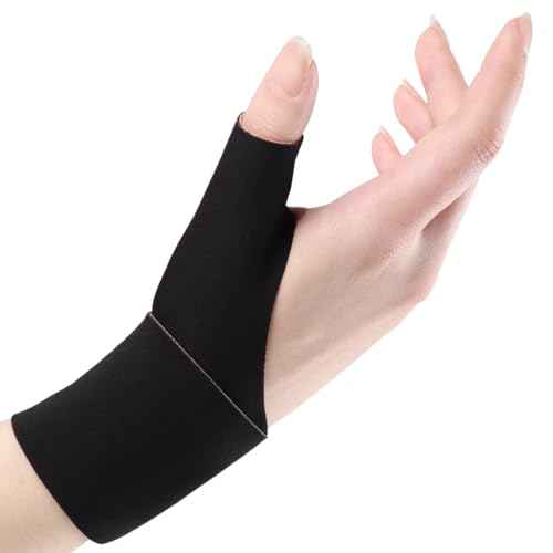 Thumb Wrist Brace Right Hand, Wrist Support for Carpal Tunnel Pain Relief, Trigger Thumb, Tendonitis, Ulnar Wrist wraps Repetitive Use Injury, Adjustable Ultra Thin Elastic Compression Sleeve Fit Small and Medium Hands