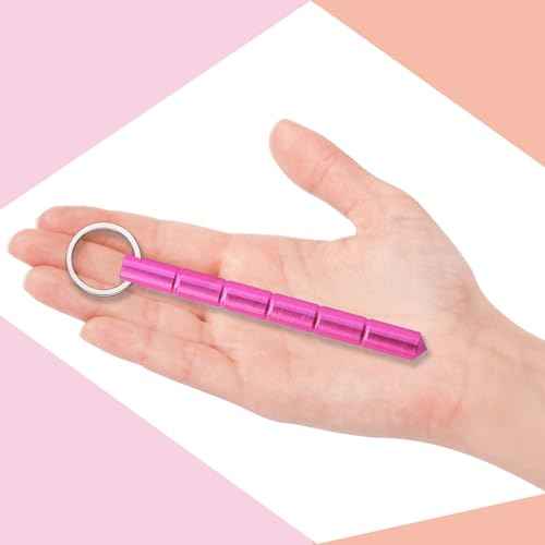 3Pcs Safety keychain Set Protection Keychain Accessories Safety Stick with 3Pcs Carabiner Clips for Women Ladies Girls