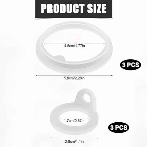 Gasket Replacement for TAKEYA Actives, Silicone Sealing O Ring Leak-Proof Water Bottle Lid Seal Parts Compatible with 18oz, 22oz, 24oz, 32oz, 40oz Water Bottles
