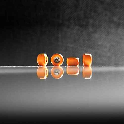 Fingerboards PRO Handmade Wheels with Handmade Self-locking Nuts (No CNC) (orange)
