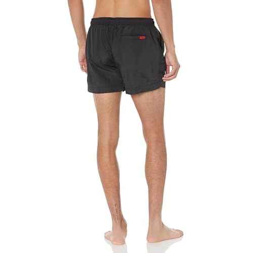 HUGO Mens Dominica Patch Logo Quick Dry Swim Trunks