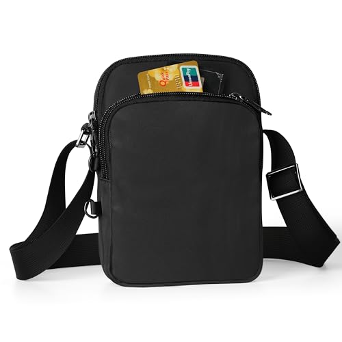 Crossbody Bag Sling Bag for Men Women Anti Theft RFID, Small Shoulder Chest Bags with Zipper Lock