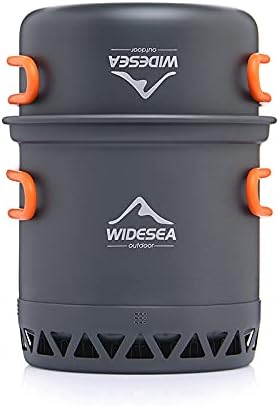 widesea Camping Cookware Outdoor Pot Pan Cooking Equipment Heat Exchange Design for Hiking Backpacking Travel