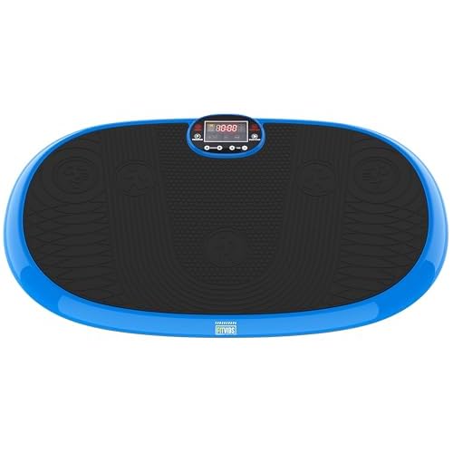 Fitvids Vibration Plate Exercise Machine Workout Vibration Fitness Platform with Resistance Loops and Resistance Band,Various Sizes