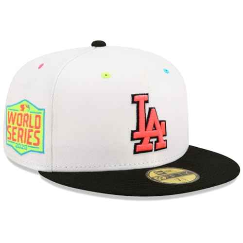 New Era LA Los Angeles Dodgers 59FIFTY 2020 World Series Champions Side Patch Fitted Cap, Hat