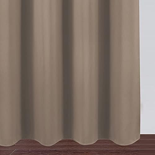 LEMOMO Cappuccino Thermal Blackout Curtains/38 x 84 Inch/Set of 2 Panels Room