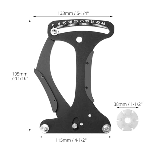 QWORK Bicycle Spoke Tension Meter Measuring Tool - High-Precision Aluminum Alloy Bicycle Wheel Tool for MTB & Road Bikes